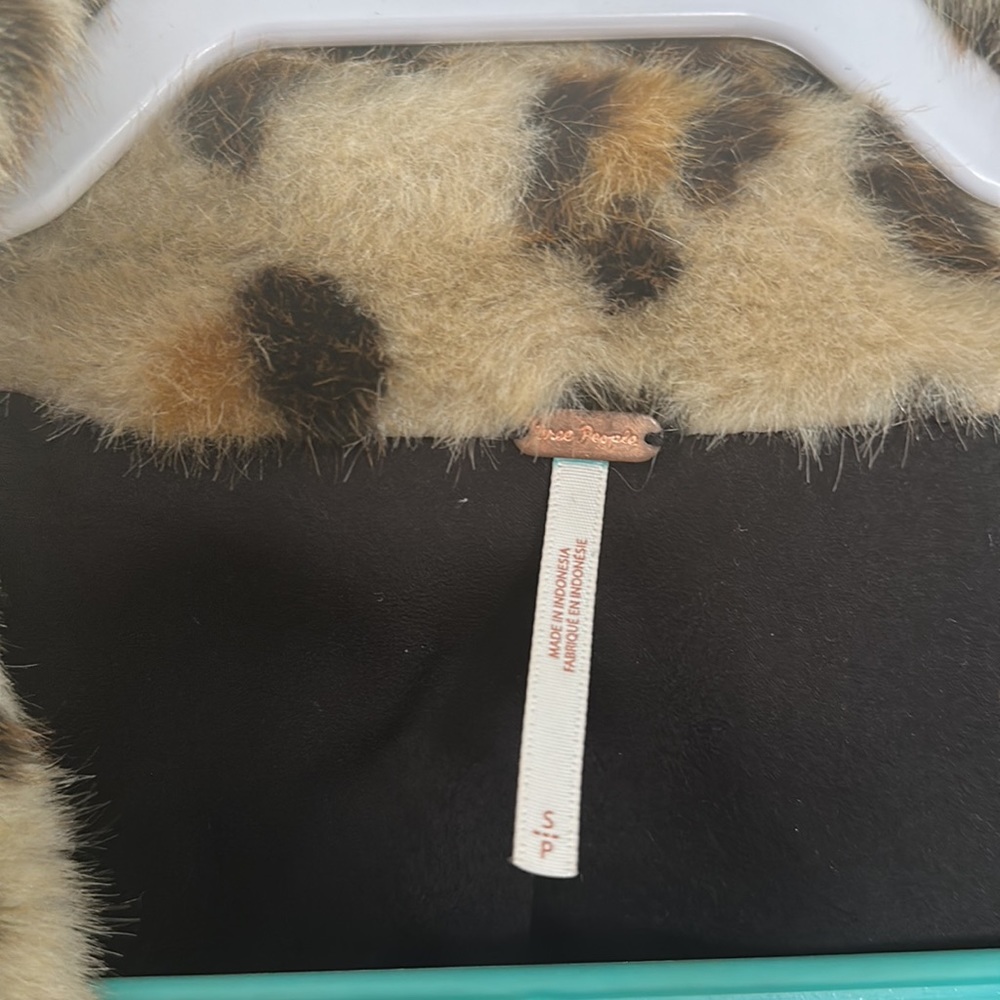 Free People Animal Print Double Breasted Coat - Picture 2 of 2